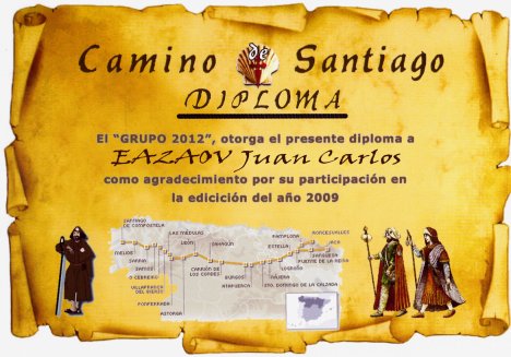 Diploma Camino Santiago